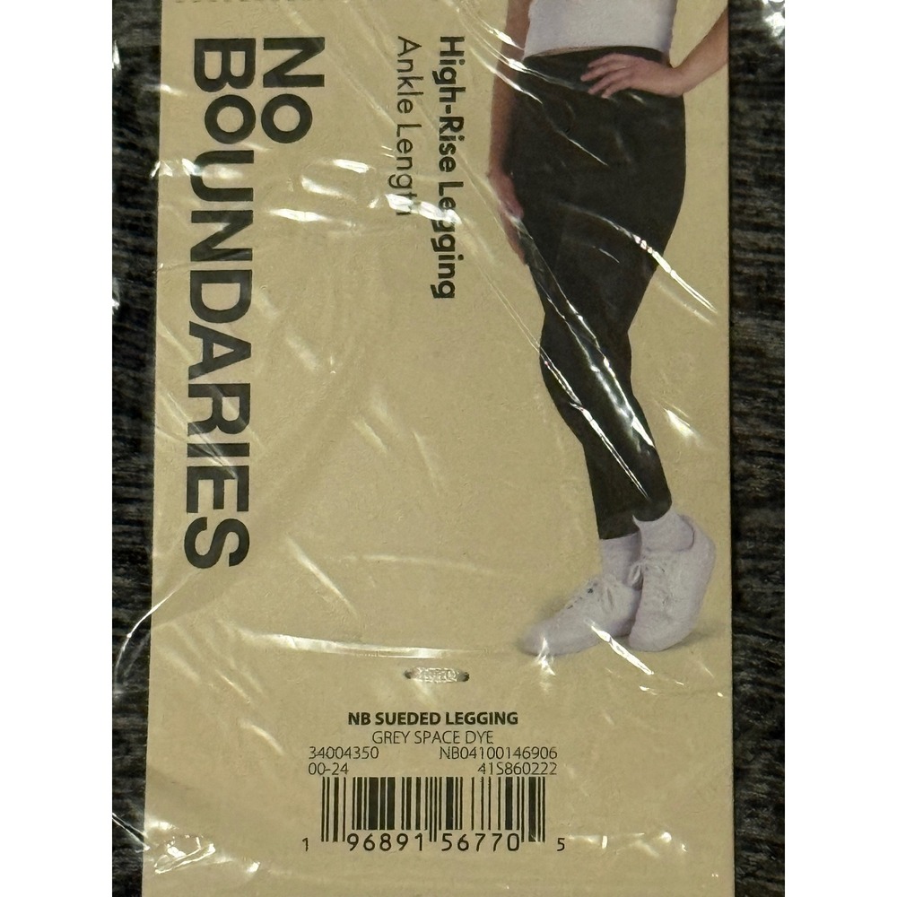 Set of TWO No Boundaries High-Rise Ankle Leggings, Sueded Gray Space Dye NWT